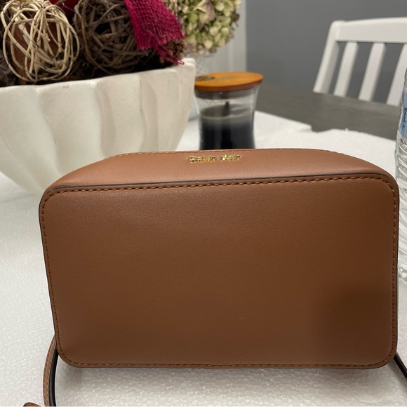 Calvin Klein Brown Logo Barrel Satchel Crossbody with Detachable Strap - Picture 7 of 9